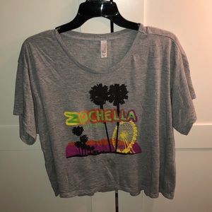 grey cropped t shirt